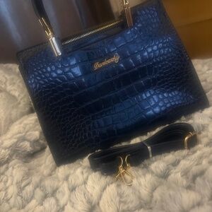 Danboaly women’s navy purse double handles with shoulder strap/crossbody
